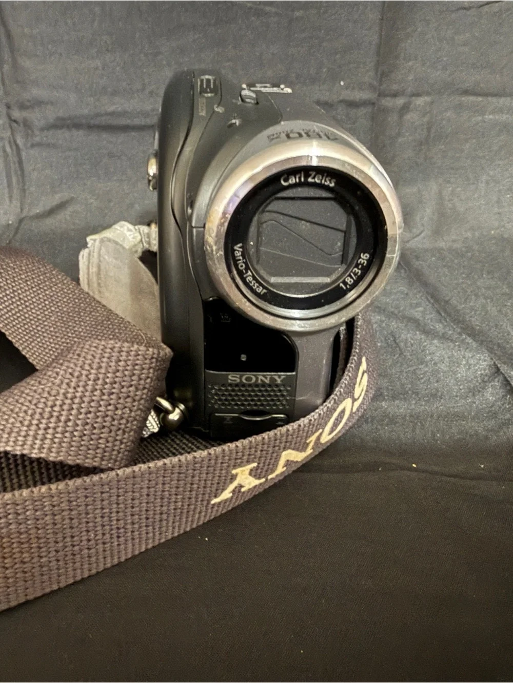Sony Black and Silver Handycam Camcorder with Remote & Cables